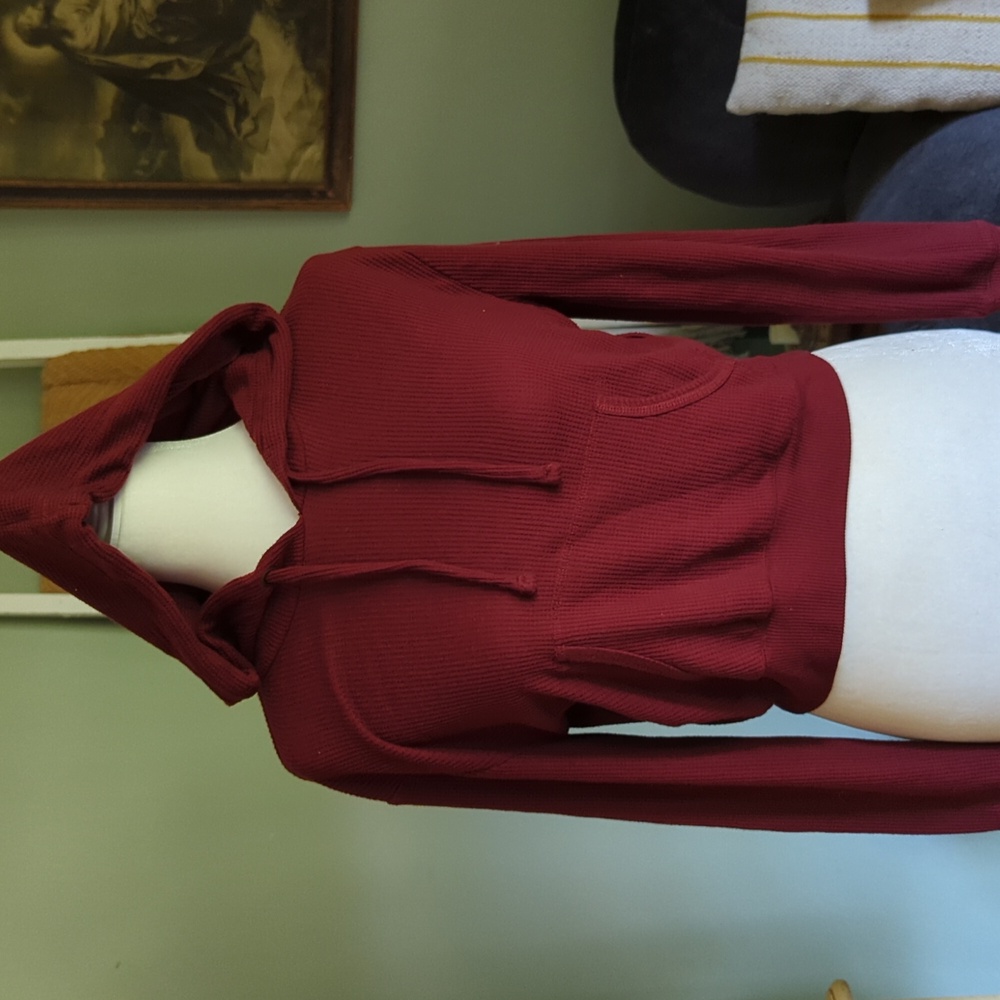 Hollister crop thermal hoodie
